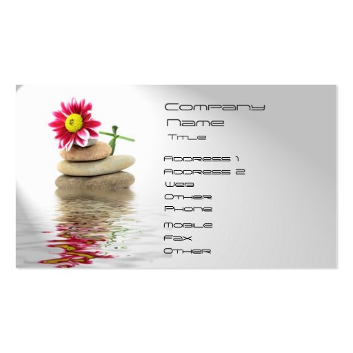 SPA, Wellness, Massage Business Card (front side)