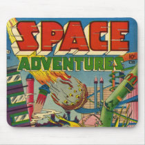 Space Adventurers Comic Book Mousepad