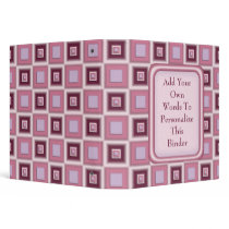 Space Age Checkerboard 3 Ring Binders