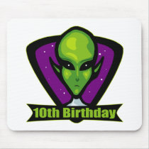 Space Alien 10th Birthday Gifts mousepads