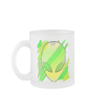 Space Alien Head Abstract Coffee Mug