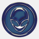 Space Alien Head Stickers