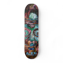 Space Alien Nebula Punk board skateboards by grandhelm Space Alien Nebula Punk board skateboards