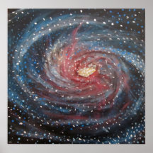 Space Art Poster - Galaxy Painting by Alizey Khan