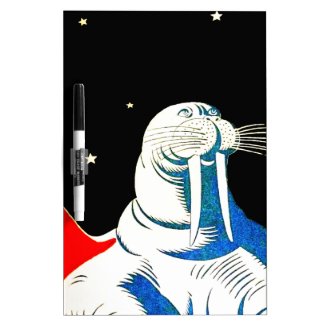 Space Astronaut Walrus Dry-Erase Board