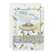 Space Baby Invitation Card