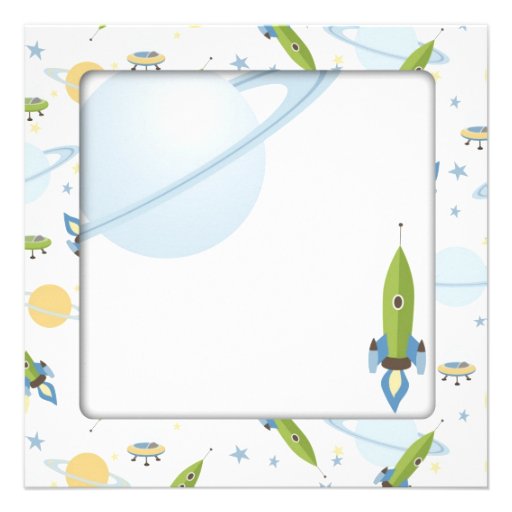 Space Baby Square B Custom Invite
