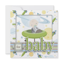 Space Baby Square B Custom Invite