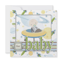 Space Baby Square Personalized Invites