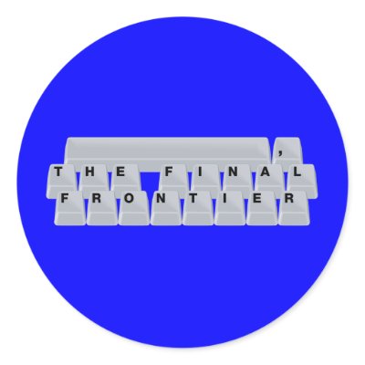 Space(bar) The Final Frontier Sticker by FunnySillyShirts