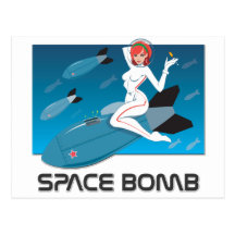 Space Bomb Postcard