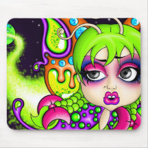 Space Butterfly Mouse Pads