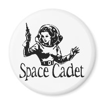 Space Cadet Black & White Magnets