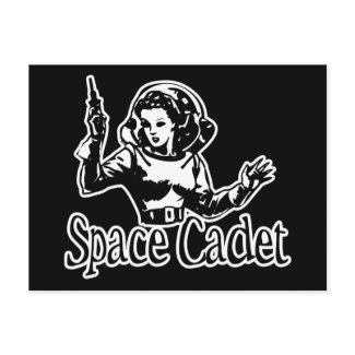 Space Cadet Black &amp; White Postcards