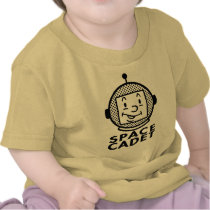 SPACE CADET - black & white Tee Shirt