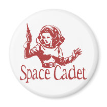 Space Cadet Red Fridge Magnets