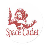 Space Cadet Red Sticker