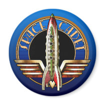 Space Cadet Round Magnet