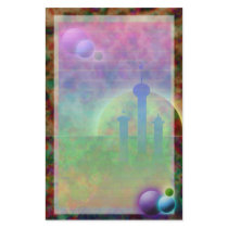 Space City (Lighter Version*) stationery by SuanSKatra Space City (Lighter Version*) stationery