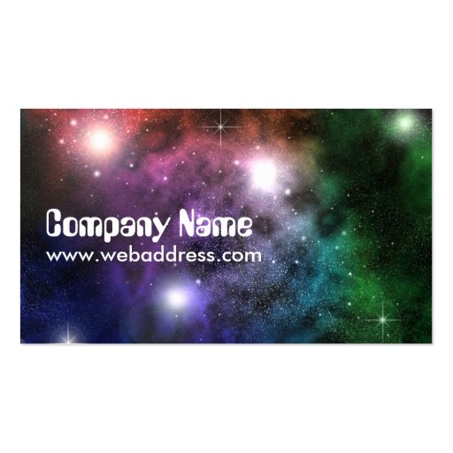 Space Clouds Business Card Templates (front side)