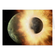 Space Collision Greeting Cards