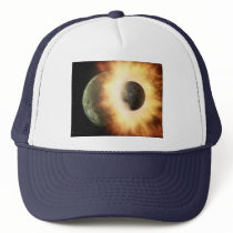 Space Collision Trucker Hats