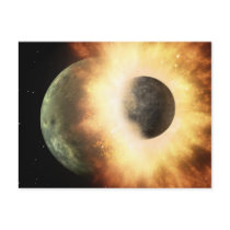 Space Collision Postcard
