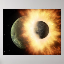 Space Collision Poster posters