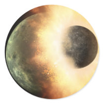 Space Collision Stickers