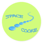Space Cookie Frisbee Classic Round Sticker