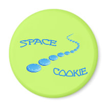 Space Cookie Frisbee Fridge Magnets
