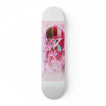 Space Cowboy invert magenta, white back backing... Skate Board Deck