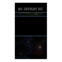 Space Earring Cards Business Card Template