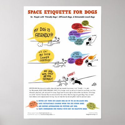 Space Etiquette For Dogs Poster - 22 x 32"