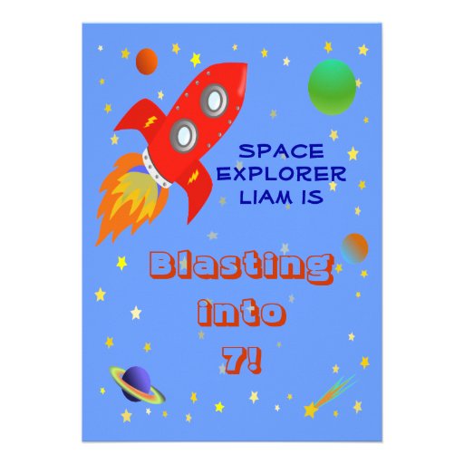 Space Explorer 5x7 Invitation