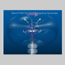 Space field tori around a turning gyroscope. postcards