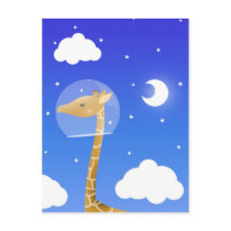 space giraffe postcard