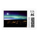 space green and blue postage