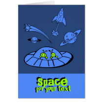 space greeting card cards
