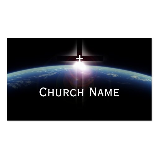 Space Holy Cross Light Church Pastor Business Card (front side)