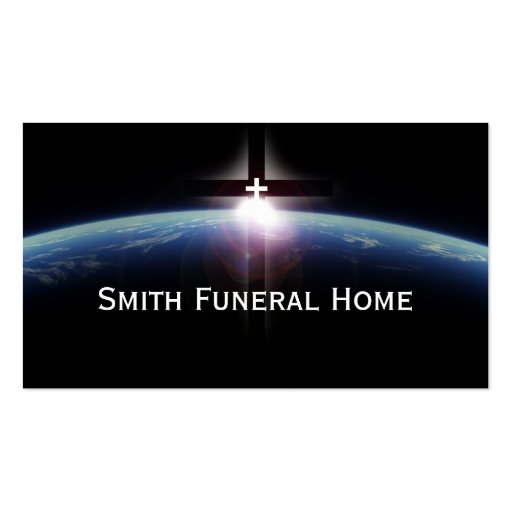Space Holy Cross Light Funeral Home Business Card (front side)