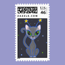 space kitty post stamp stamps