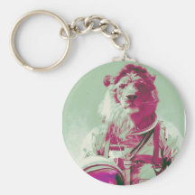 space lion key chain
