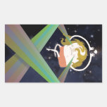 Space Man Rectangle Stickers