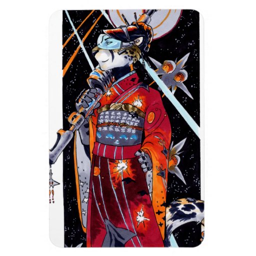 Space Marine Kimono Jaguar Magnet