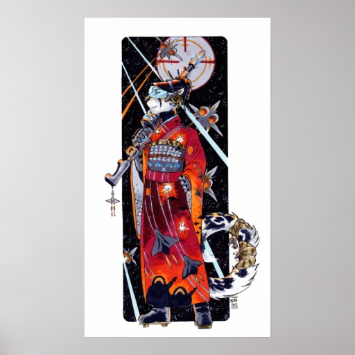 Space Marine Kimono Jaguar Poster