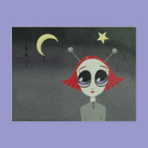 "Space melt"  art post card postcards