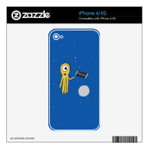 space octopus iPhone 4S decal