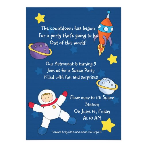 Space out birthday invitations