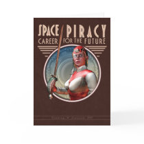 Space Piracy Greeting Card